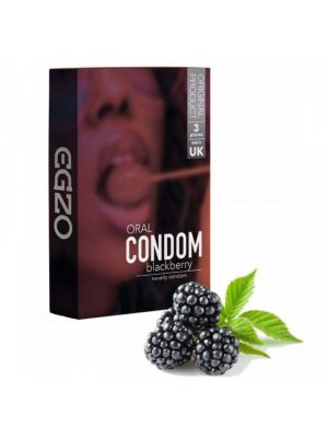 Smakowe zapachowe prezerwatywy egzo 3szt jeżyna - image 2